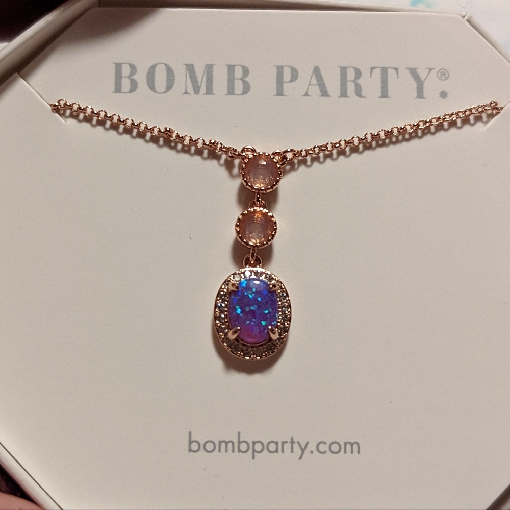 Bomb Party October birthday collection necklace
